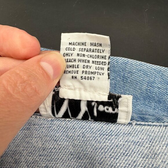 Vintage Denim Vest Sleeveless Jacket Small Blue Cotton NY Jeans Hong Kong Y2K - Picture 6 of 8